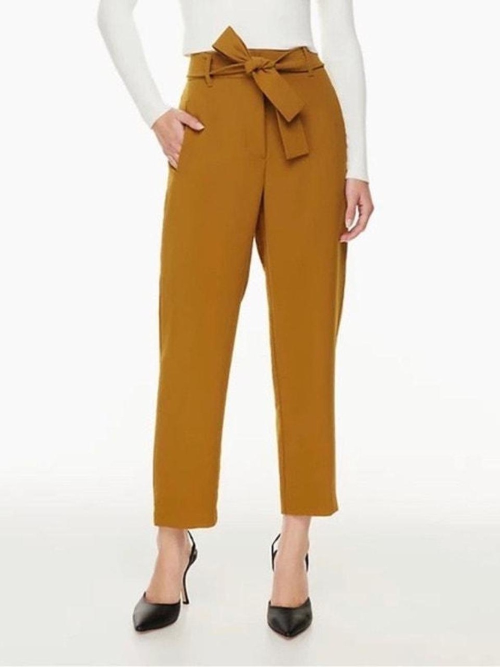 Aritzia Wilfred Light Brown Straight Leg Trouser Size 8